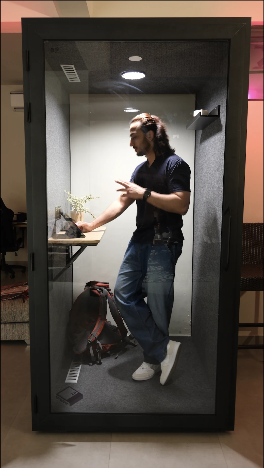 ONE POD exterior with ambient light